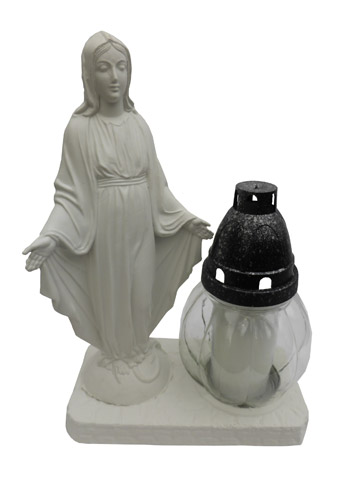 Bougie avec une vierge pour le cimetière B05